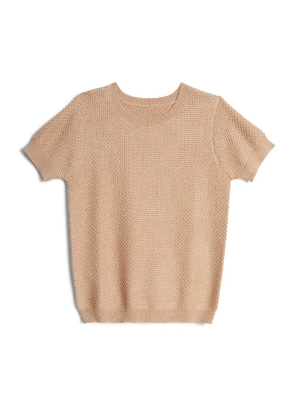 Nine West Women's Soft Honeycomb Knit Spring Sweater In Tan-Size XL-NWT